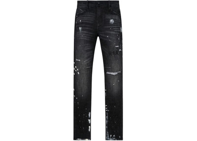 RtA Clayton Distressed Charcoal Paint Jean Black