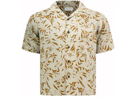 Saint Laurent All-Over Print Hawaiian Shirt Sand/Khaki