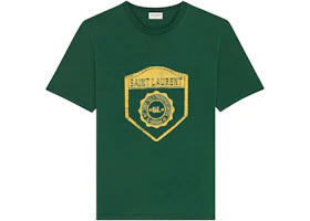 Saint Laurent Logo T-Shirt Green
