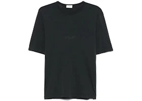 Saint Laurent Round Neck Short Sleeve T-shirt Black White
