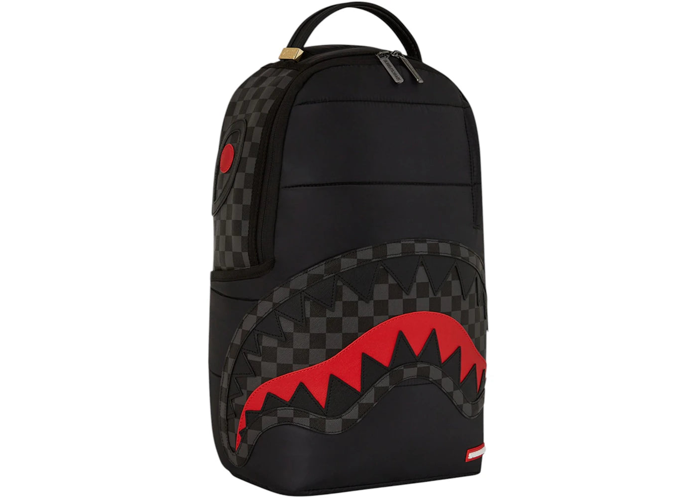 Sprayground Black Puffer Grey Check Backpack Backpack Black Grey