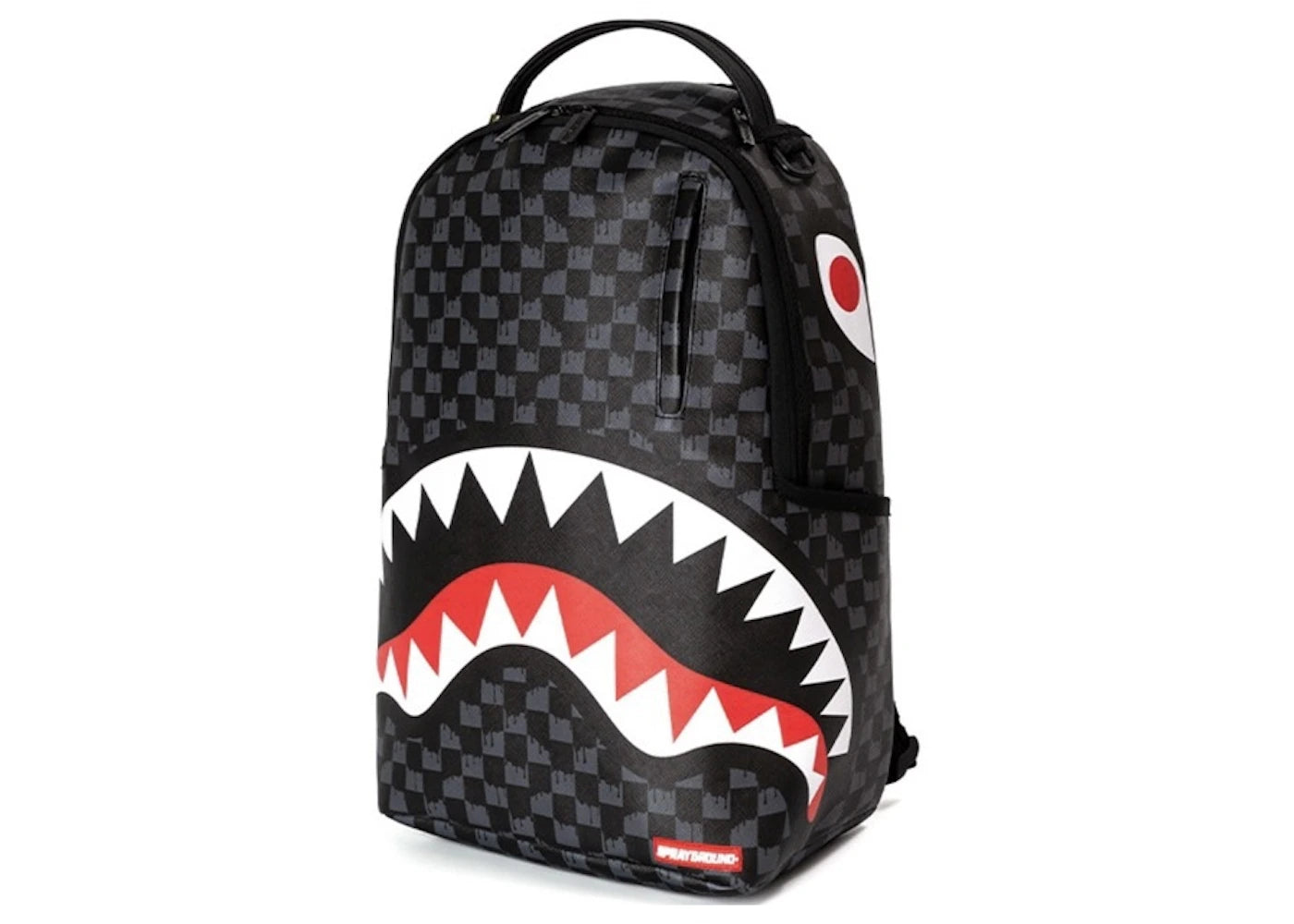 Sprayground Drip Check Shark Backpack Black/Grey Checker sneakers - authentic Sprayground shoes