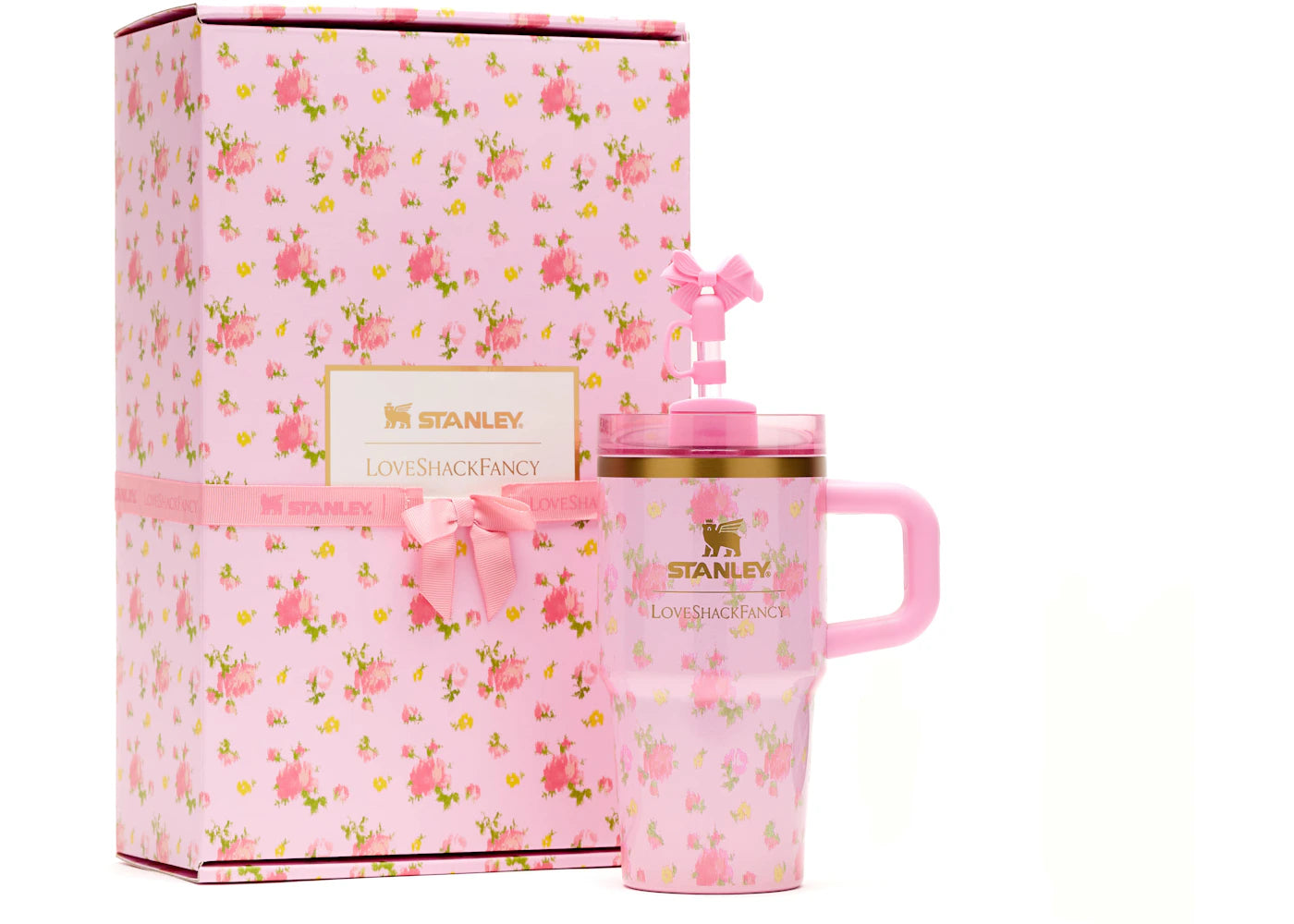 Stanley 1913 x LoveShackFancy Flowstate Quencher 20oz Tumbler with Handle Ibiza Sunset sneakers - authentic Stanley shoes