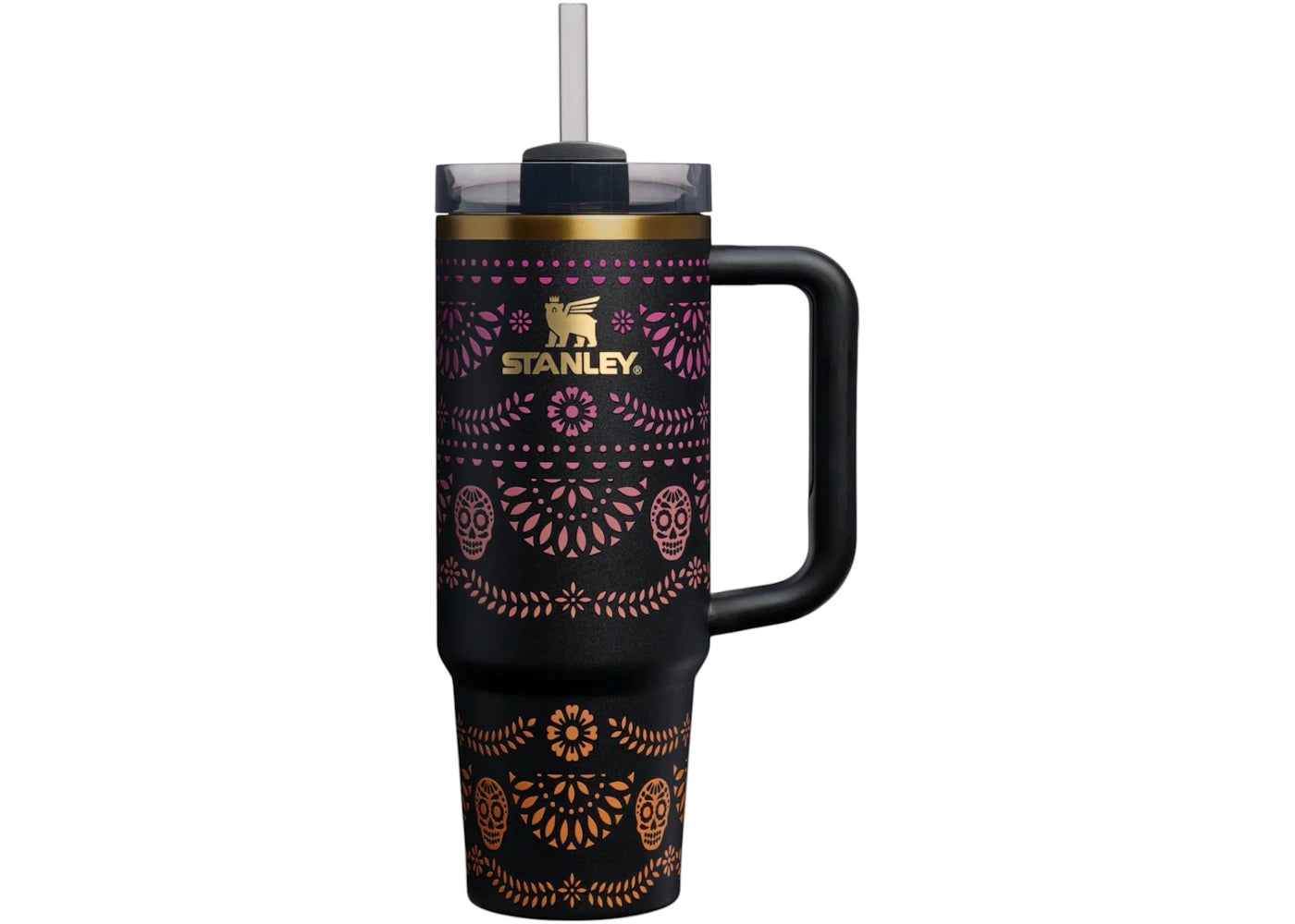 Stanley Dia de Muertos Quencher H2.0 FlowState 30oz Tumbler Midnight Catrina sneakers - authentic Stanley shoes