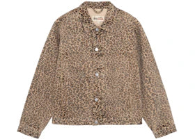 Stussy Denim Trucker Jacket Leopard