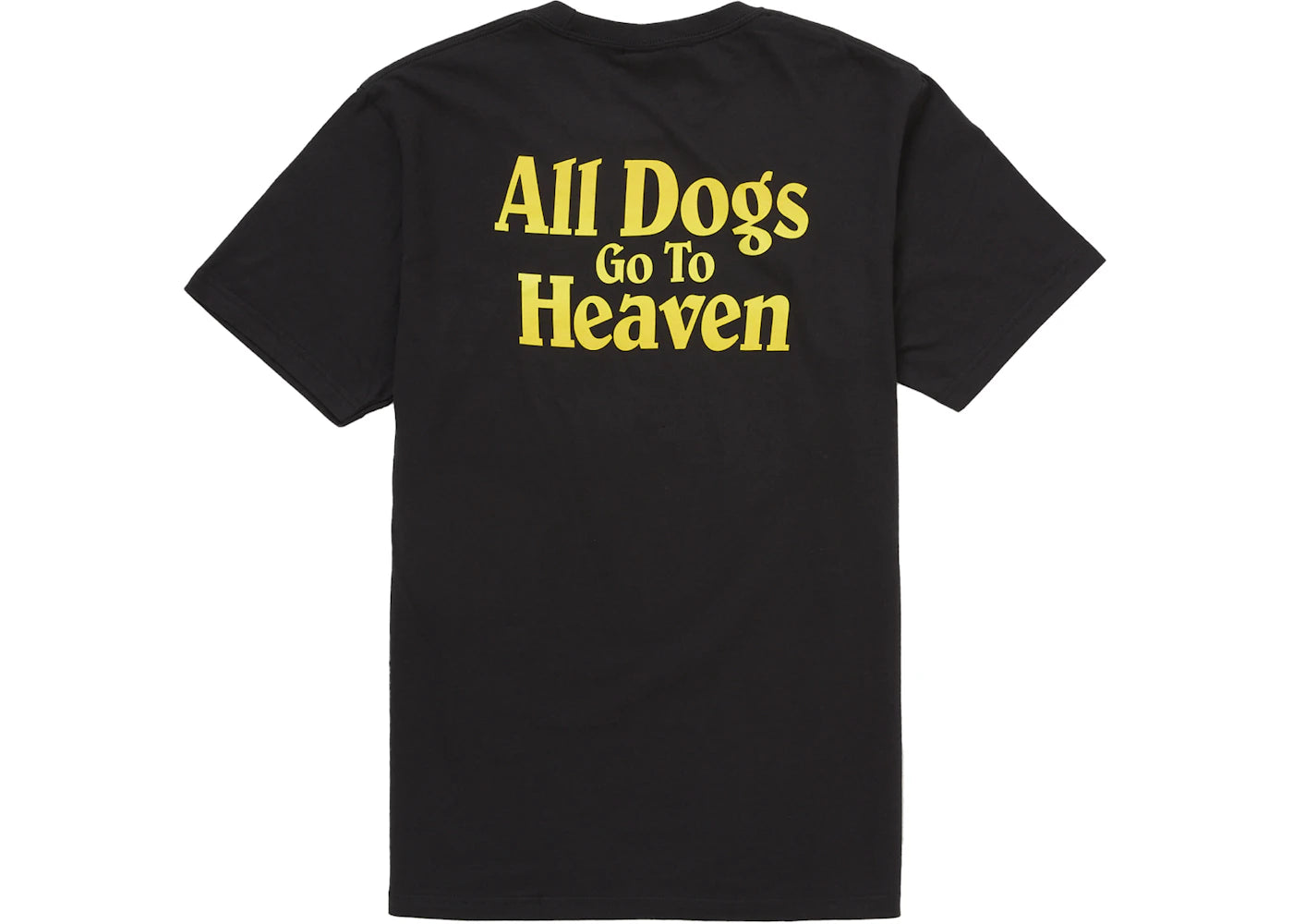 Supreme „Alle Hunde kommen in den Himmel“-T-Shirt, Schwarz