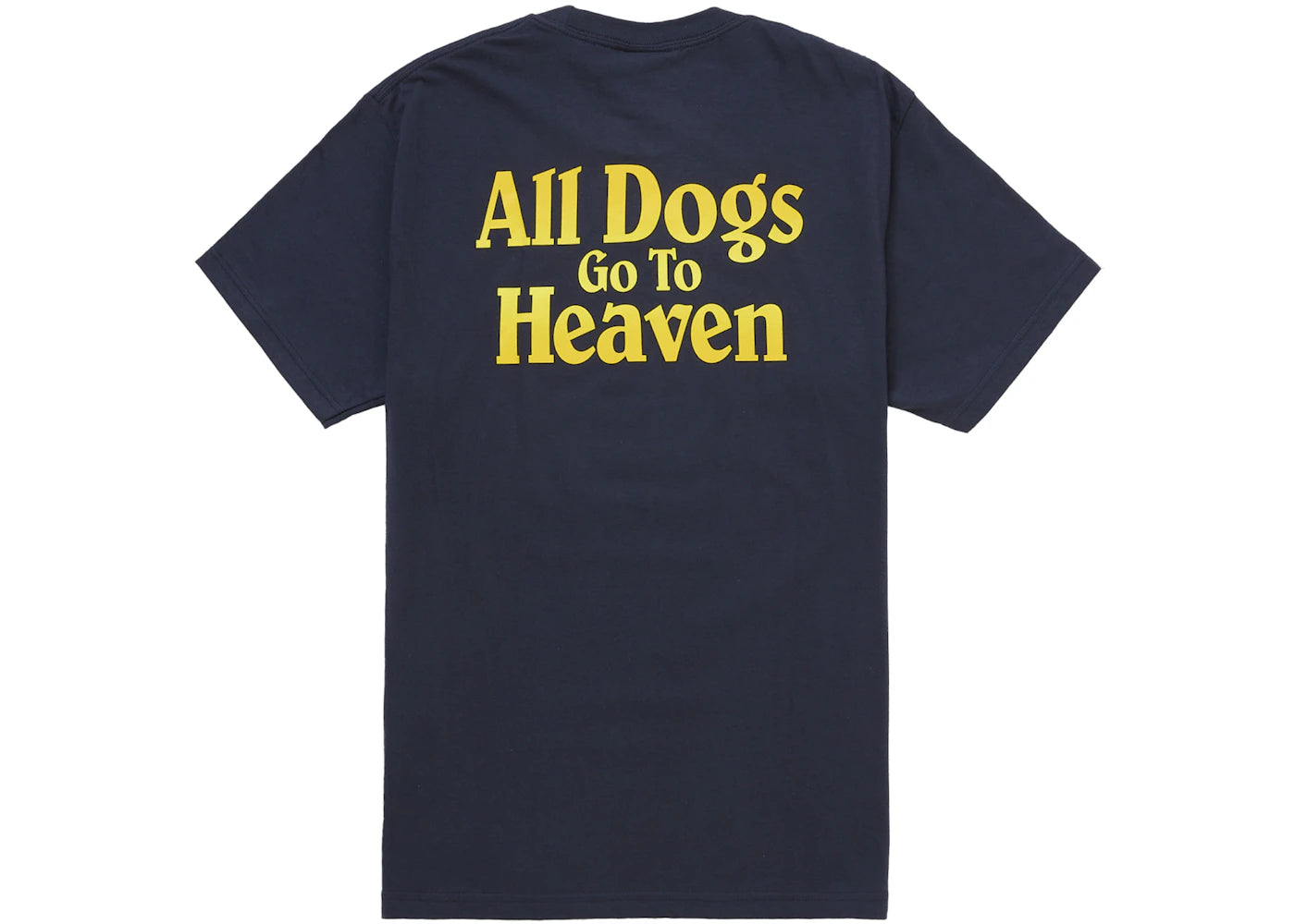 Supreme „Alle Hunde kommen in den Himmel“-T-Shirt, Marineblau