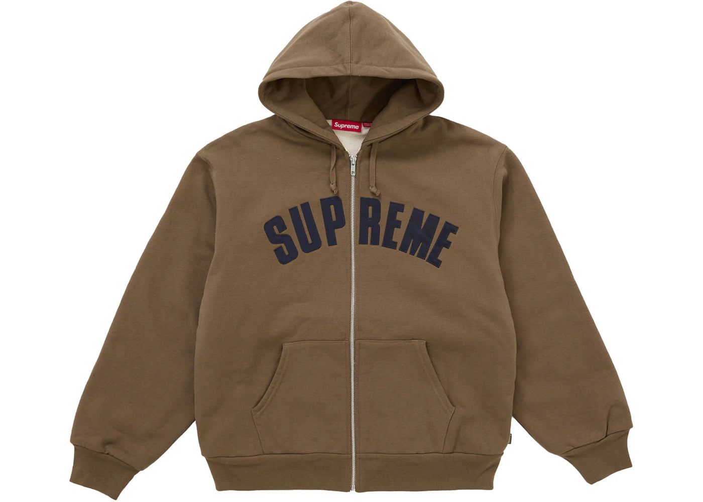 Supreme Arc Thermofutter-Kapuzenpullover mit Reißverschluss, Braun