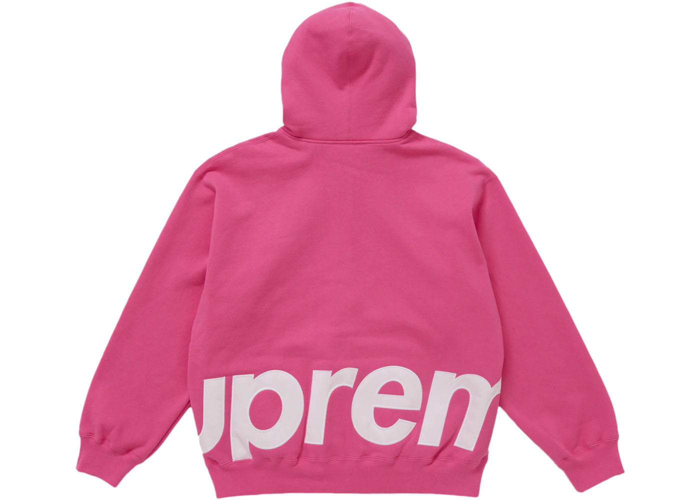 Supreme Big Logo Zip Up Hooded Sweatshirt Magenta