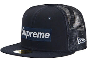 Supreme Box Logo Mesh Back New Era Navy