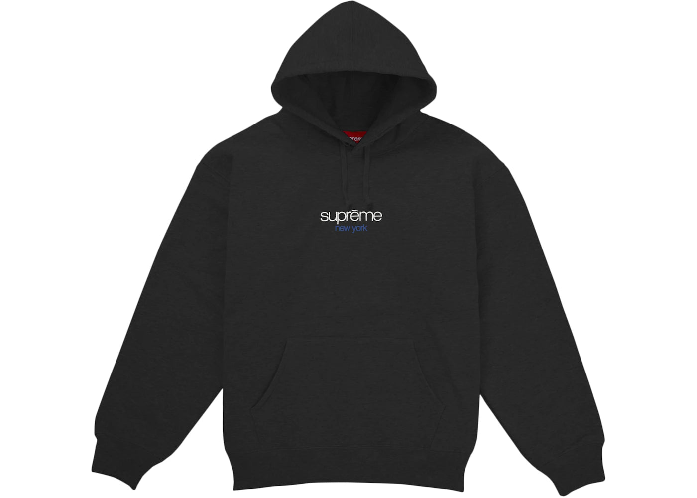 Supreme Classic Logo New York Shop Hooded Sweatshirt Black sneakers - authentic Supreme shoes
