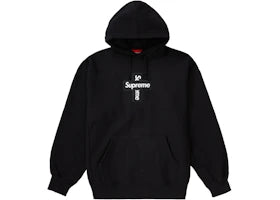 Supreme Cross Box Logo Hooded Sweatshirt Black