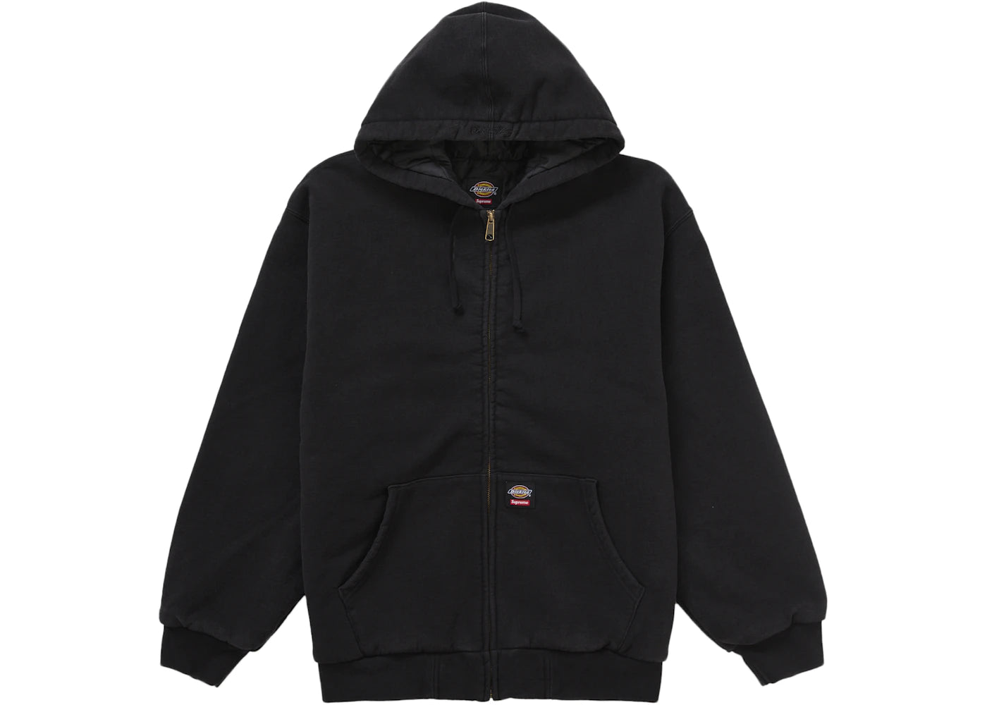 Supreme Dickies Quilted Lined Zip Up Hooded Sweatshirt (FW25) Black sneakers - authentic Supreme shoes
