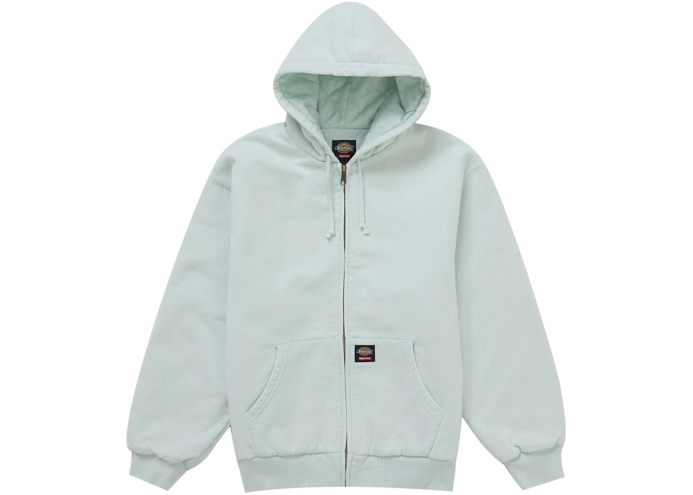 Supreme Dickies Quilted Lined Zip Up Hooded Sweatshirt (FW25) Light Blue sneakers - authentic Supreme shoes