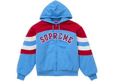 Supreme Filled Zip Up Hooded Sweatshirt Blue