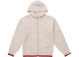 Supreme GOODENOUGH Zip Up Hooded Sweater Natural