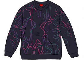 Supreme Half Tone L/S Top Black