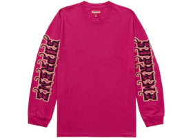 Supreme Intarsia Sleeve L/S Top (FW25) Pink