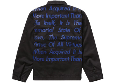 Supreme JUNYA WATANABE CDG MAN Printed Work Jacket Black