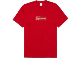 Supreme KAWS Chalk Logo Tee Red