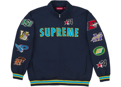Supreme Mascots Zip Up Sweatshirt Navy