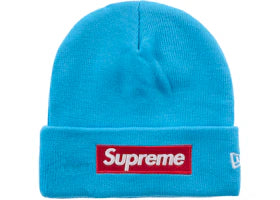 Supreme New Era Box Logo Beanie (FW25) Cyan