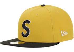 Supreme New Era Reaper S Logo 59Fifty Fitted Hat Yellow