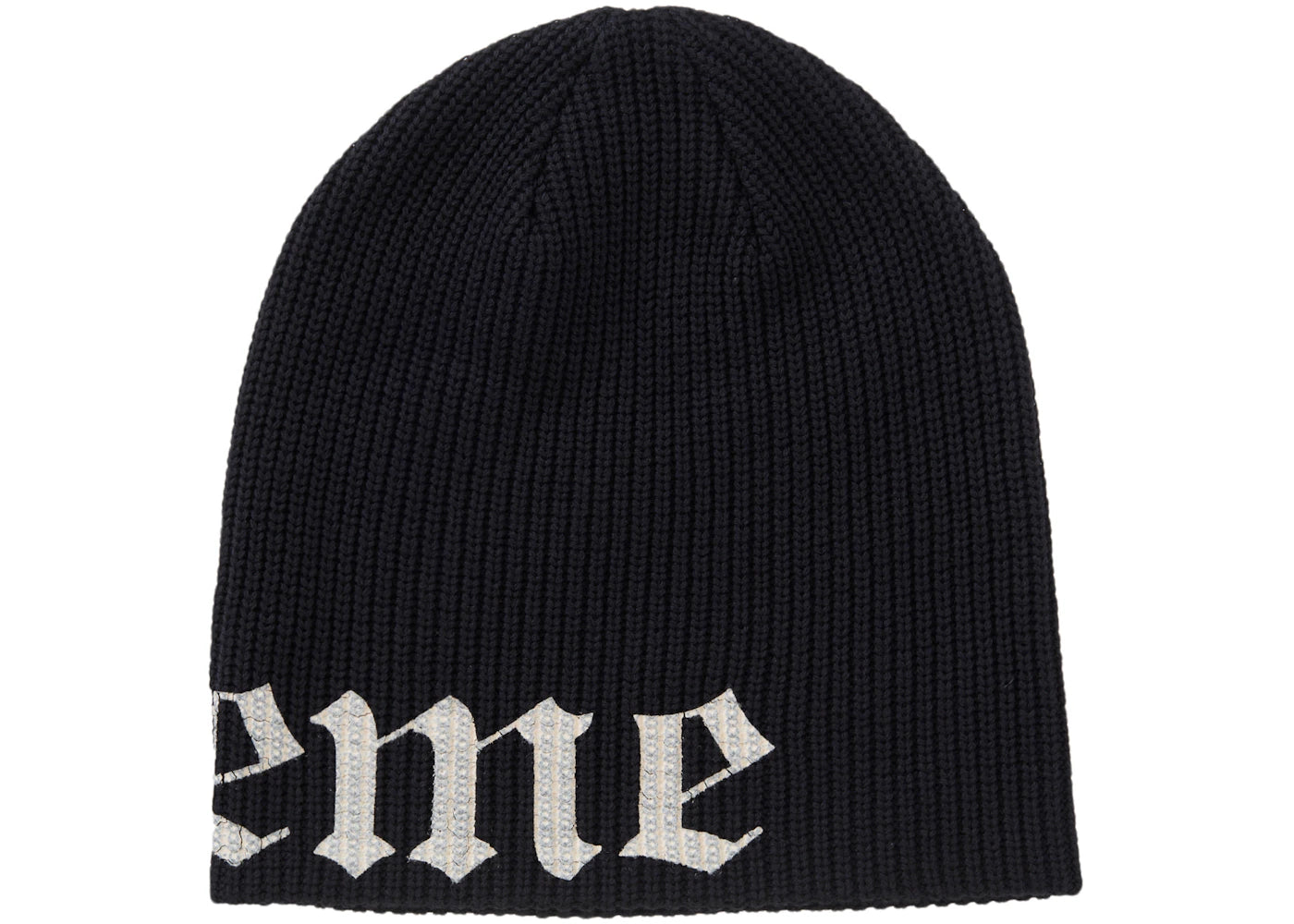 Supreme Mütze mit Old English Print, Schwarz