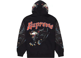 Supreme Panther Zip Up Hooded Sweatshirt Black