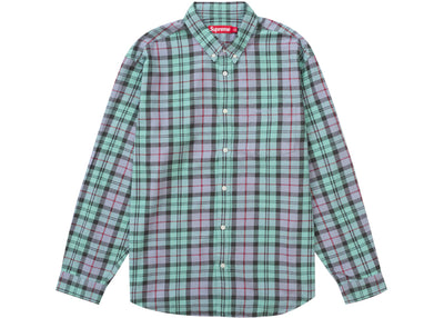 Supreme Plaid Flannel Shirt (FW24) Blue