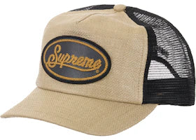 Supreme Raffia Mesh Back 5-Panel Hat Tan