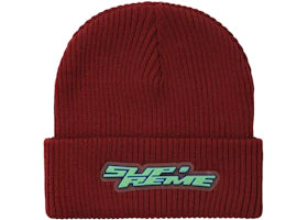 Supreme Raised Logo Patch Beanie Red