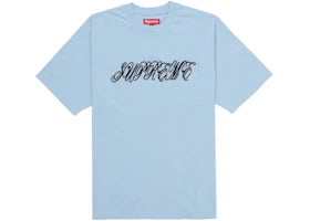 Supreme Raised Script S/S Top Light Blue