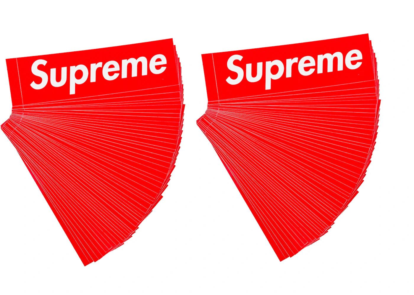 Supreme Red Box Logo 100x Sticker Lot sneakers - authentic Supreme shoes