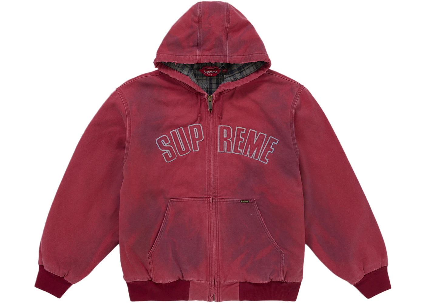 Supreme Reflective Arc Hooded Work Jacket Red