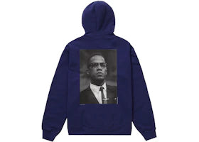 Supreme Roy DeCarava Malcolm X Hooded Sweatshirt Washed Navy