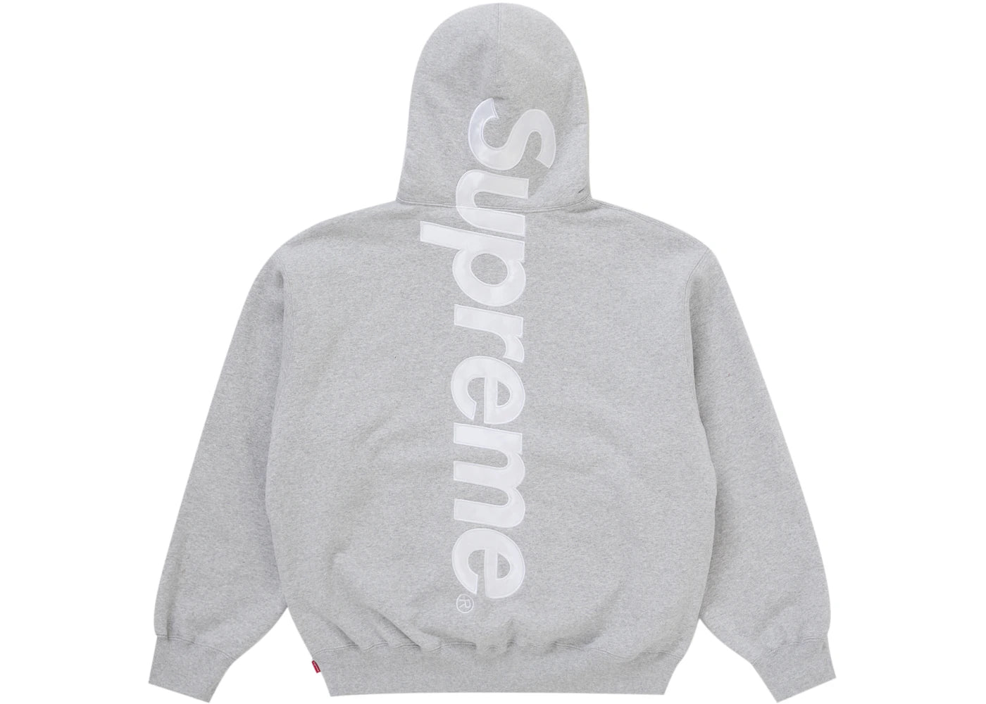 Supreme Kapuzenpullover mit Satinapplikationen (Herbst/Winter 2025) Heather Gray