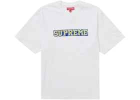 Supreme Satin Appliqué S/S Top White