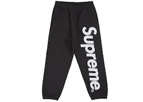 Supreme Satin Applique Sweatpant (SS26) Black