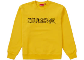 Supreme Shattered Logo Crewneck Yellow