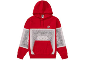 Supreme The North Face Bandana Hooded Sweatshirt Red