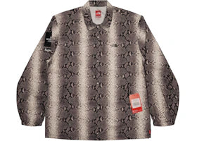 Supreme The North Face Snakeskin Taped Seam Coaches Jacket Black