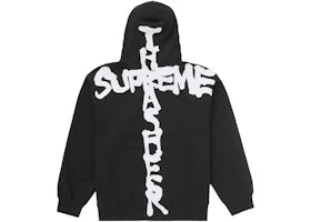 Supreme Thrasher Zip Up Hooded Sweatshirt Black