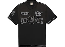 Supreme True Religion Applique Polo Black