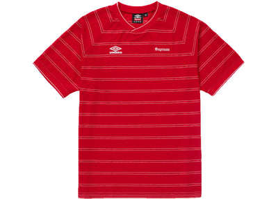 Supreme Umbro Stripe Soccer Jersey Red