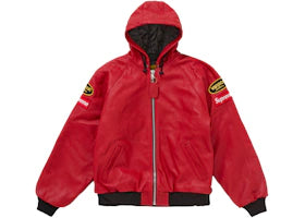 Supreme Vanson Leathers Hooded Work Jacket Red