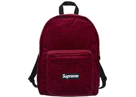 Supreme Velvet Backpack Red Leopard