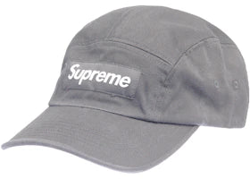 Supreme Washed Chino Twill Camp Cap Cap (SS22) Grey