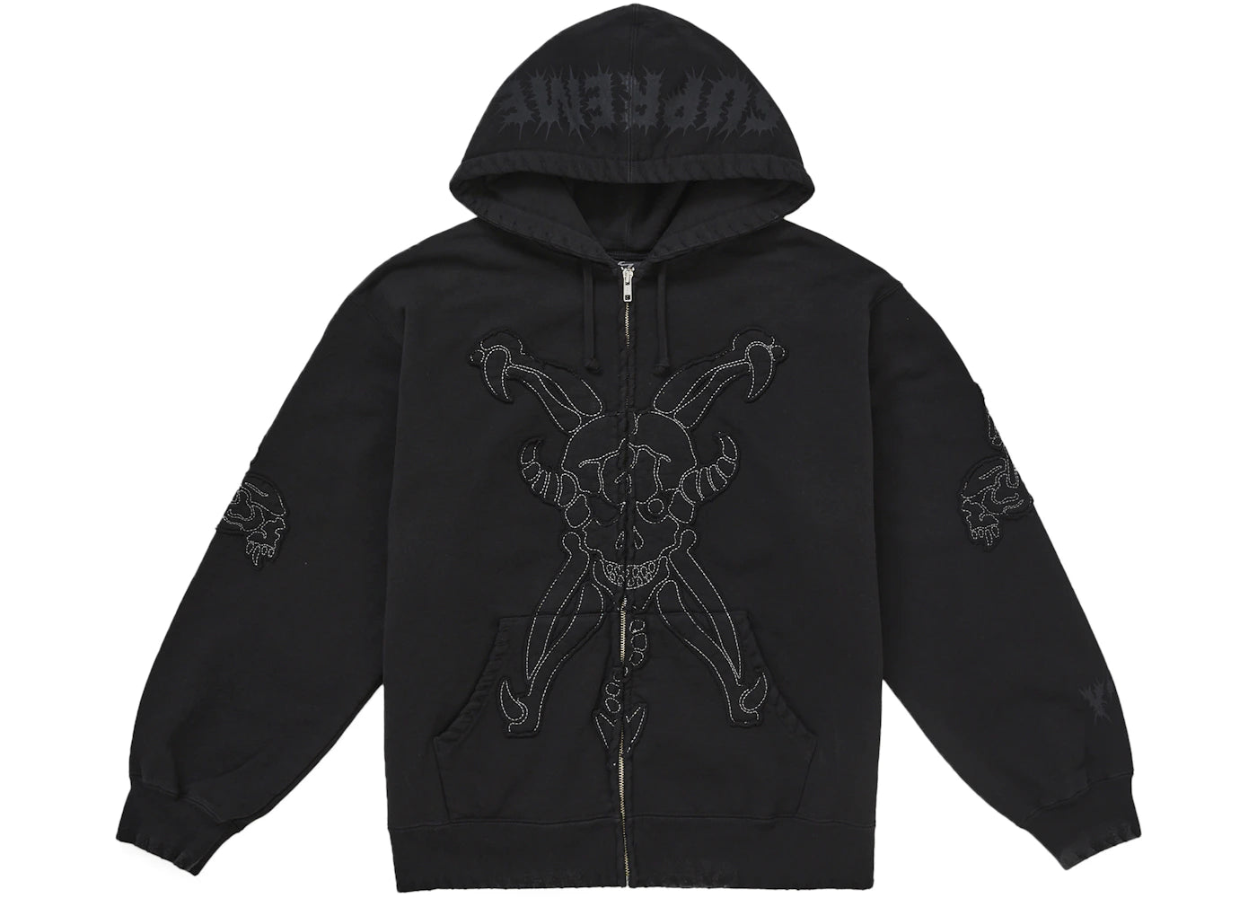 Supreme Y's by Yohji Yamamoto Zip Up Hooded Sweatshirt Black sneakers - authentic Supreme shoes