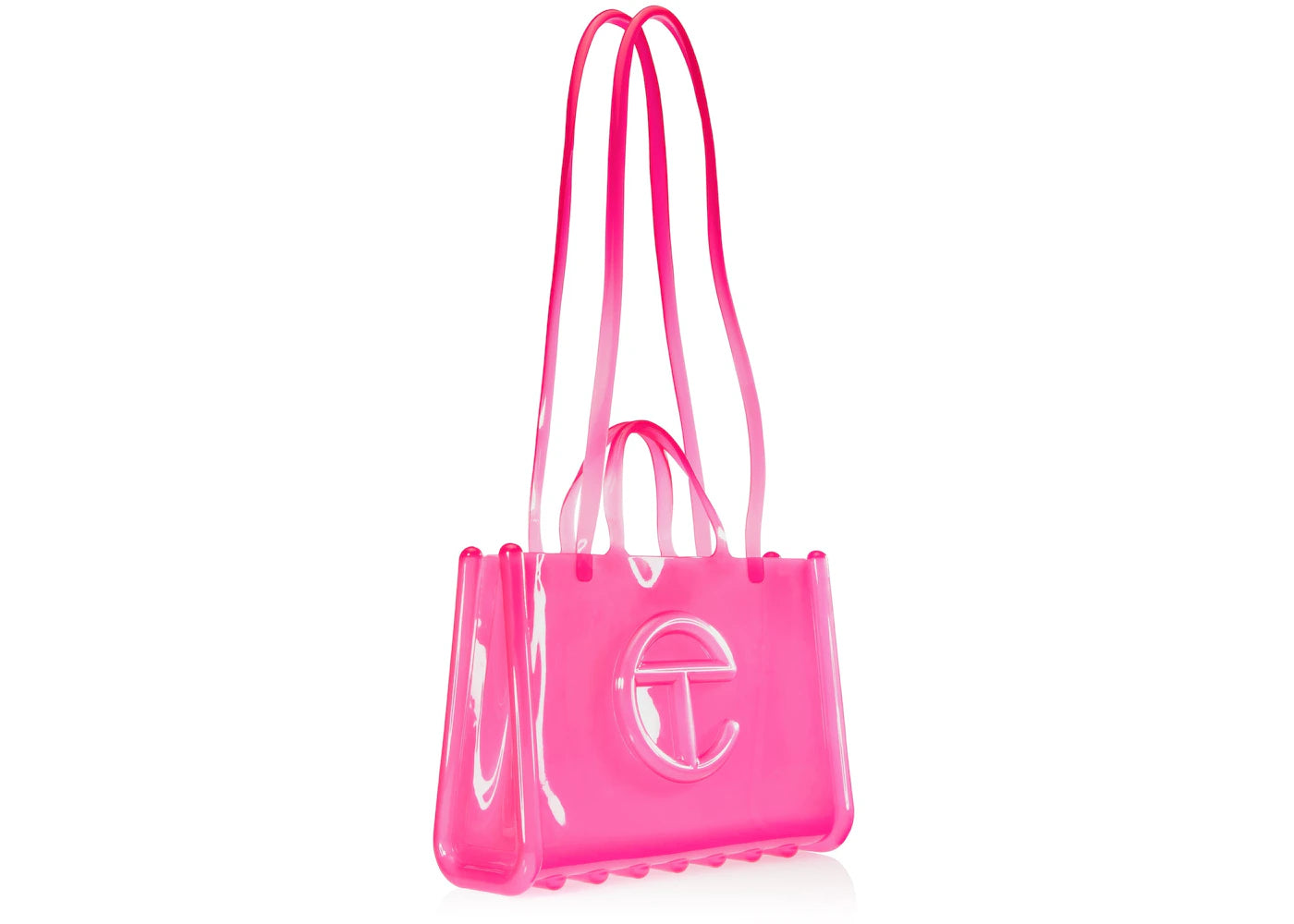 Telfar x Melissa Große Jelly Shopper Klar Rosa
